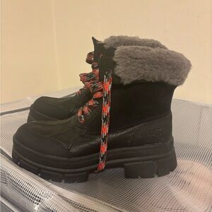UGG Black Ashton Addie Platform Ankle Boots NWOT